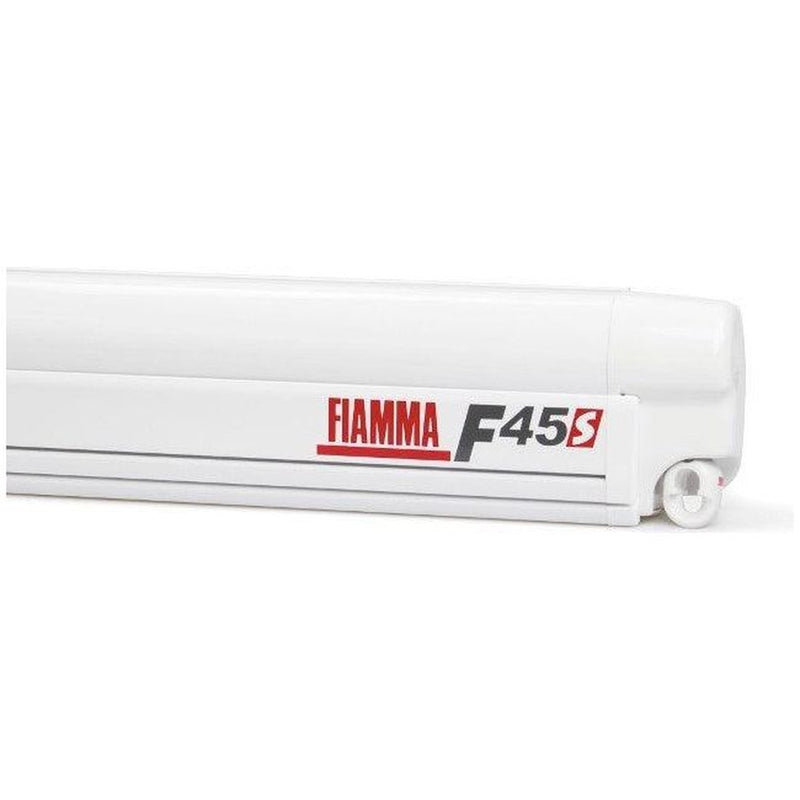 Fiamma F45 S Winch Awning Wind Out 300 Polar White Case Evergreen Fabric Fiamma - UK Camping And Leisure