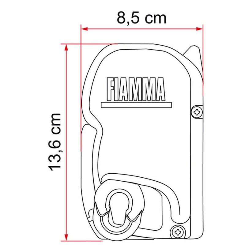 Fiamma F45 S Winch Awning Wind Out 300 Polar White Royal Grey Fabric 06280A01R Fiamma - UK Camping And Leisure