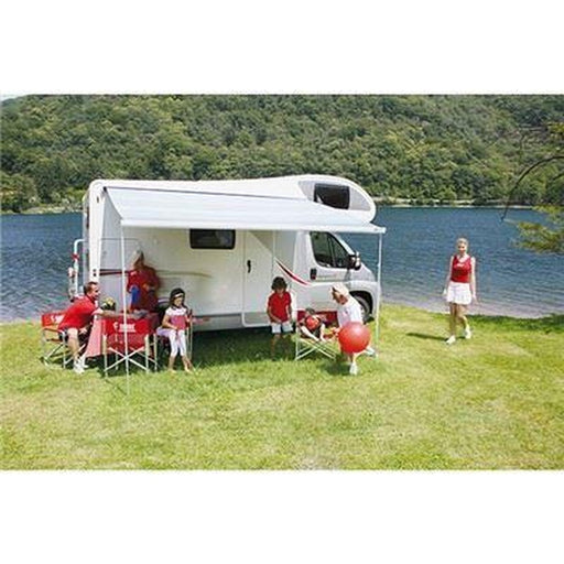 Fiamma F45 S Winch Awning Wind Out 350 Polar White Royal Blue Fabric 06280B01Q Fiamma - UK Camping And Leisure