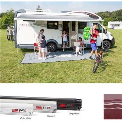 Fiamma F45 S Winch Awning Wind Out 400 Polar White Case Bordeaux Fabric Fiamma - UK Camping And Leisure