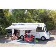 Fiamma F45 S Winch Awning Wind Out 400 Polar White Case Bordeaux Fabric Fiamma - UK Camping And Leisure