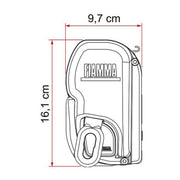 Fiamma F45L Winch Awning 4.5M Polar White Case Royal Blue Fabric Motorhome Fiamma - UK Camping And Leisure