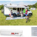 Fiamma F45S 375 Awning Polar White Case Royal Blue Fabric Caravan Motorhome Fiamma - UK Camping And Leisure