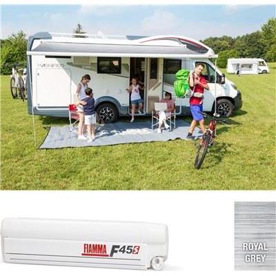 Fiamma F45S 375 Awning Polar White Case Royal Grey Fabric Motorhome Caravan Fiamma - UK Camping And Leisure