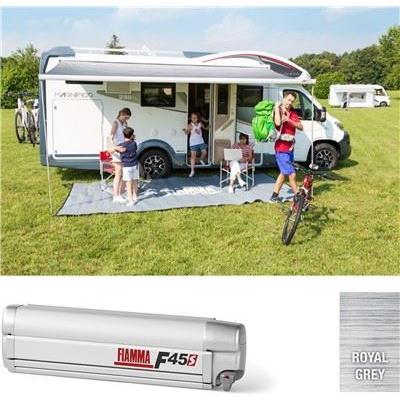 Fiamma F45S 375cm Awning Titanium Case Royal Grey Fabric Motorhome Caravan Van Fiamma - UK Camping And Leisure