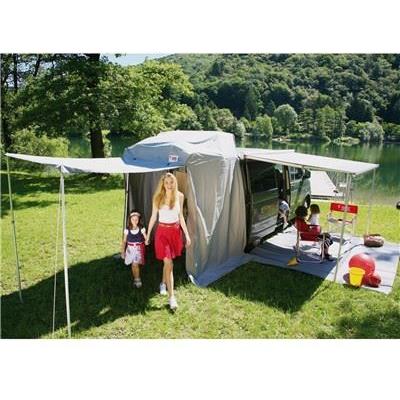 Fiamma F45S VW T5 T6 California Awning 260 Deep Black Case Royal Grey Fabric Fiamma - UK Camping And Leisure