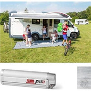 Fiamma F45S Winch Awning Wind Out 450 Titanium Case Royal Grey Fabric 06290G01R Fiamma - UK Camping And Leisure