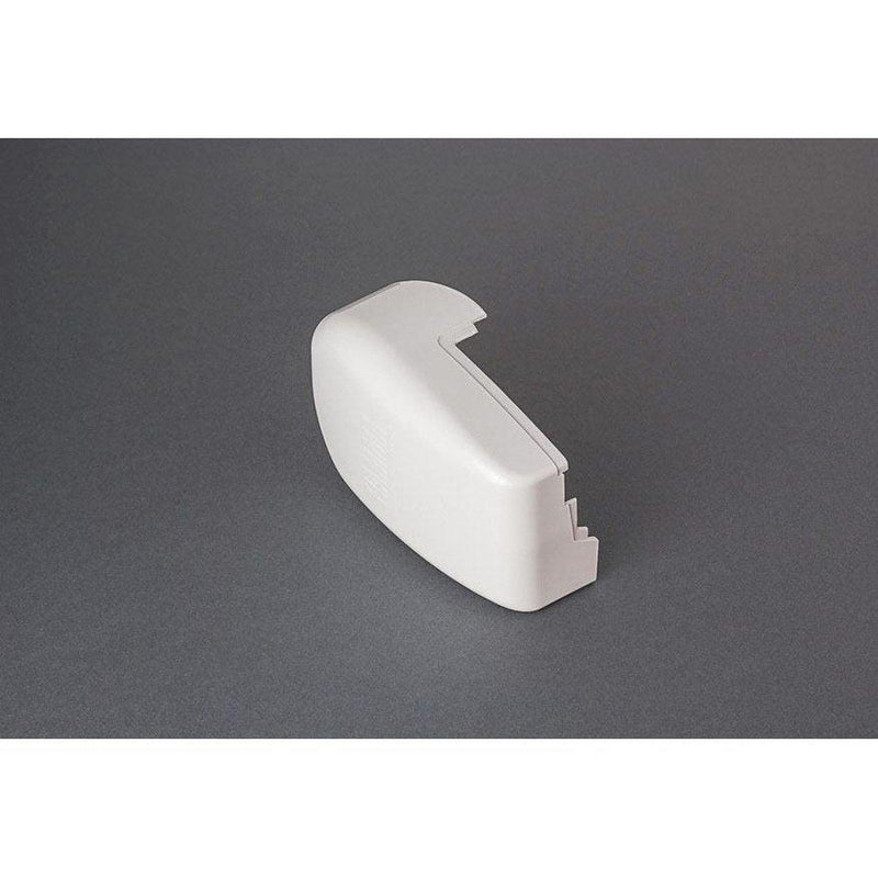 Fiamma F45Ti left hand outer end cap in polar white (98655-147) Fiamma - UK Camping And Leisure