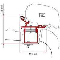 Fiamma F65 F80 Awning Adapter Brackets Kit Vw Crafter Man L3 H3 After 2017 98655Z043
