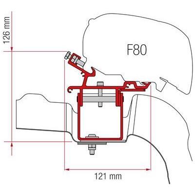 Fiamma F65 F80 Awning Adapter Brackets Kit Vw Crafter Man L3 H3 After 2017 98655Z043 - UK Camping And Leisure