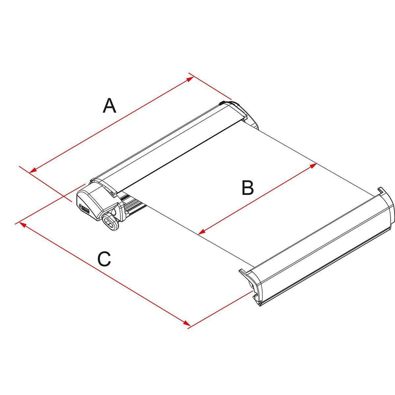 Fiamma F80S 370 Awning Polar White Case Royal Blue Fabric Motorhome Caravan Van Fiamma - UK Camping And Leisure