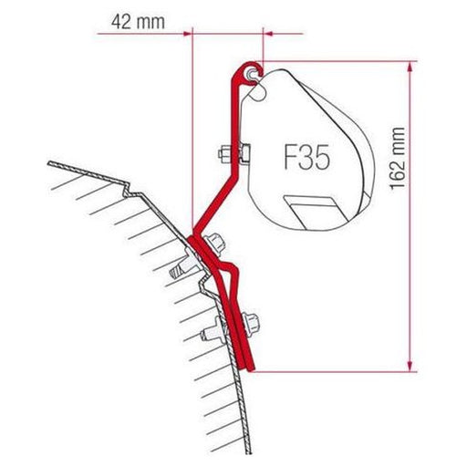 Fiamma Fitting Brackets Kit For Vw T4 & T4 Lift Roof 98655-111 Fiamma - UK Camping And Leisure