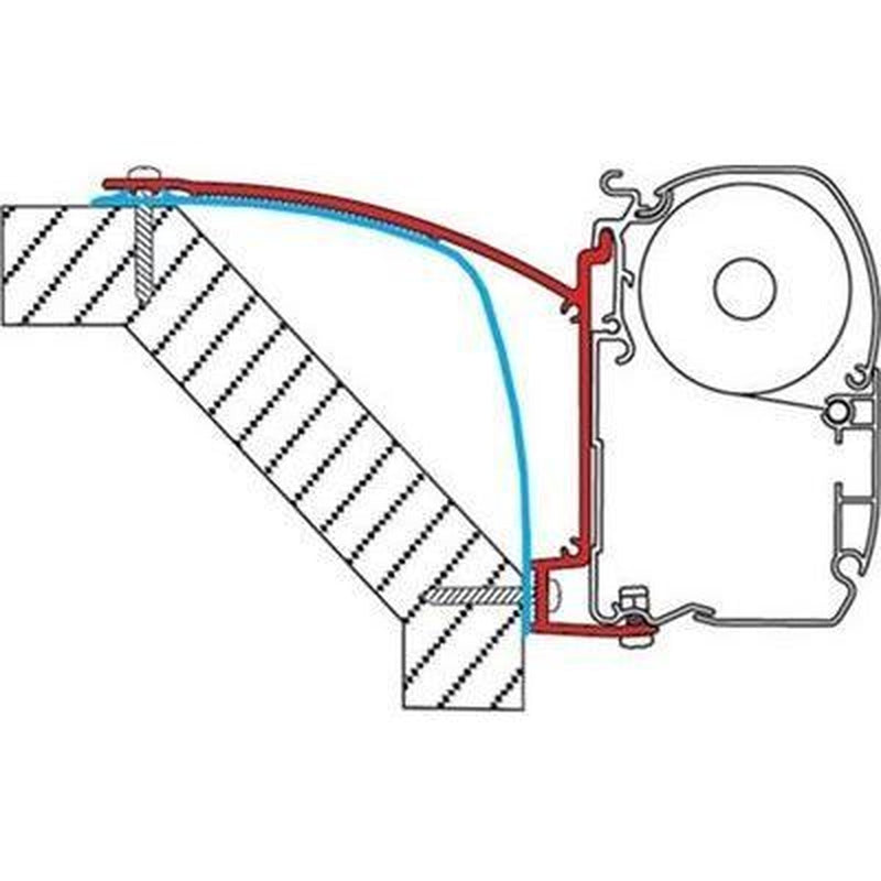 Fiamma Kit Adapter Brackets Laika Ecovip 07 for F45 F70 Awning 98655-467 Fiamma - UK Camping And Leisure