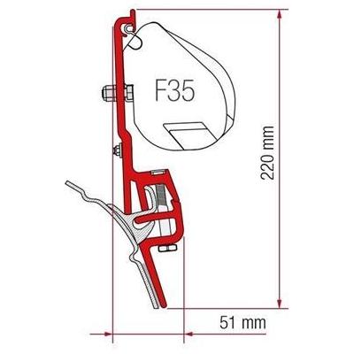 Fiamma Kit Brandrup VW T4 F45 F35 Volkswagen Awning Fixing Kit - UK Camping And Leisure
