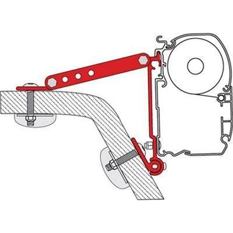 Fiamma Kit Wall Adapter Brackets for F45 F70 Awning Motorhome 98655-318 Fiamma - UK Camping And Leisure