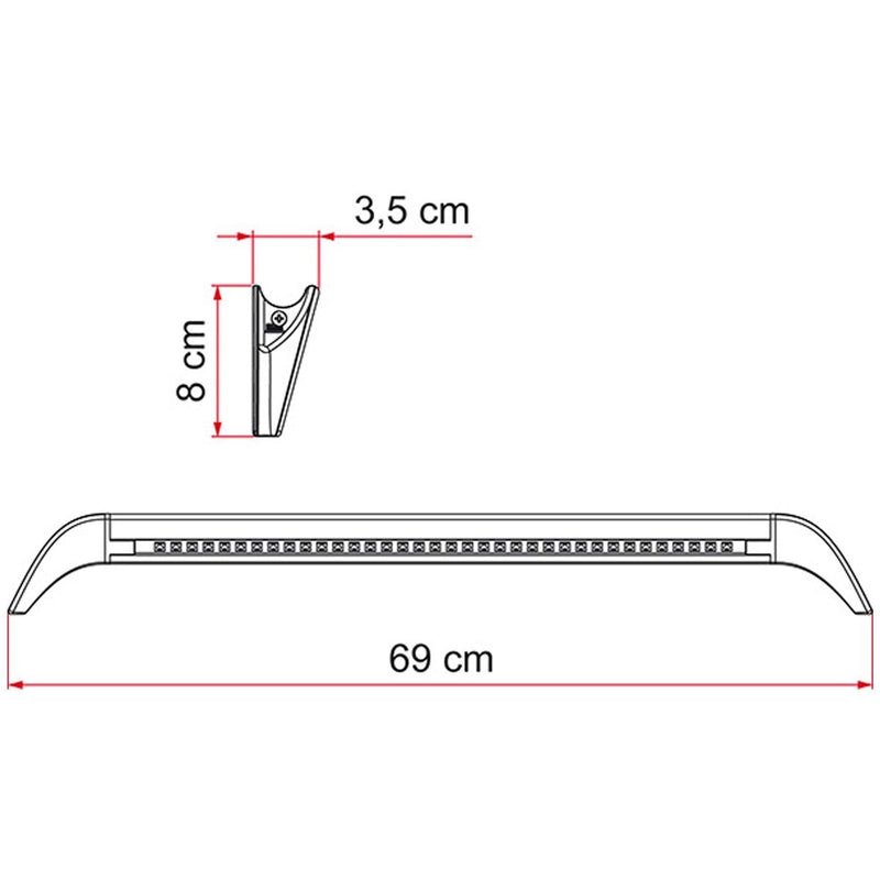 Fiamma Led Awning Light With Gutter Drip Tray Motorhome Caravan 98655-607 Fiamma - UK Camping And Leisure