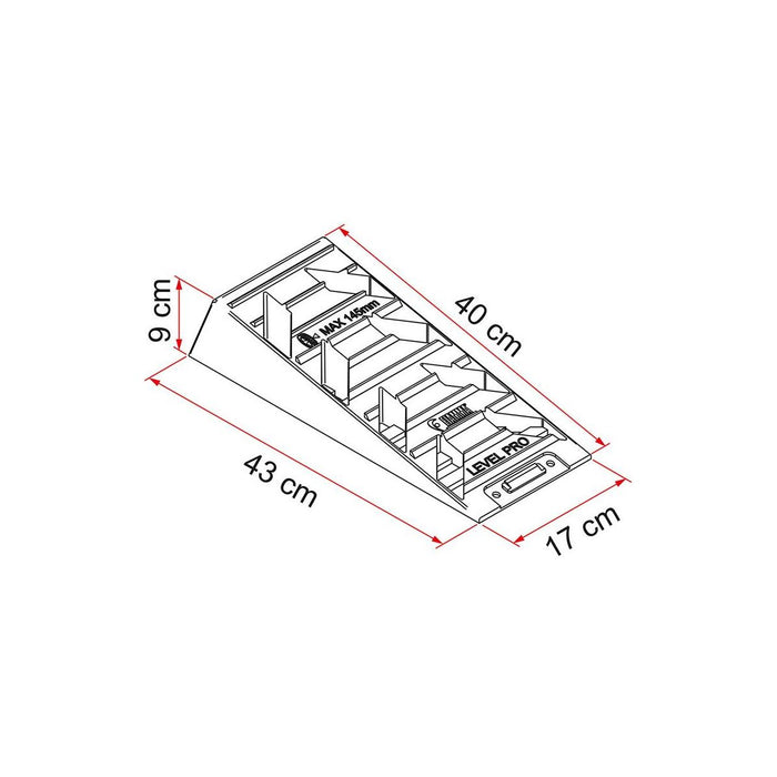 Fiamma Level Pro Grey Levelling Ramps 5 Ton Heavy Duty Caravan Motorhome 97901-011 Fiamma - UK Camping And Leisure