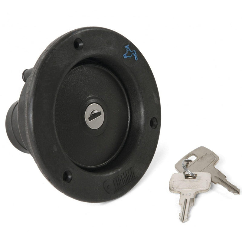 Fiamma Locking Water Filler Cap Complete Black Motorhome Caravan Retrofit 94715-005 Fiamma - UK Camping And Leisure