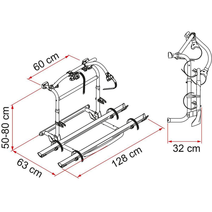 Fiamma Motorhome Carry Bike Pro M - 2 upto 4 Bicycle Cycle Carrier Fiamma - UK Camping And Leisure