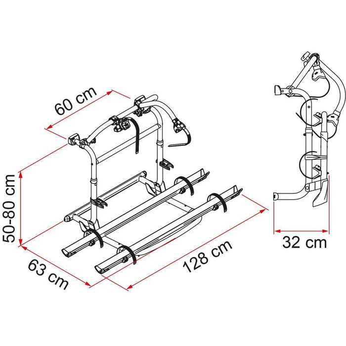 Fiamma Motorhome Carry Bike Pro M Blue - 2 upto 4 Bicycle Cycle Carrier UK Camping And Leisure