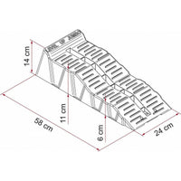 Fiamma Pair Jumbo Ramps With Bag Wheel Leveller Hd 8 Ton Axle Caravan Motorhome 97901-060