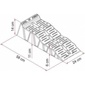 Fiamma Pair Jumbo Ramps With Bag Wheel Leveller Hd 8 Ton Axle Caravan ...