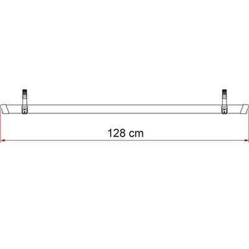 Fiamma Rail Quick Pro 128cm Black Extra Bike Cycle Rail for Carry Bike Pro Fiamma - UK Camping And Leisure