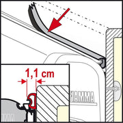 Fiamma Rain Guard 1.1Cm Wide X 1M, Rubber Rain Seal For Fiamma F45 Awnings 03910-01- Fiamma - UK Camping And Leisure