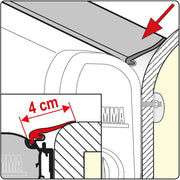 Fiamma Rain Guard 4Cm Wide X 1M, Rubber Rain Seal For Fiamma F45 Awnings 03477-01- Fiamma - UK Camping And Leisure