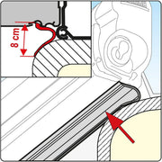 Fiamma Rain Guard Lower Wide X 1M, Rubber Rain Seal For Fiamma F45S Awnings Fiamma - UK Camping And Leisure