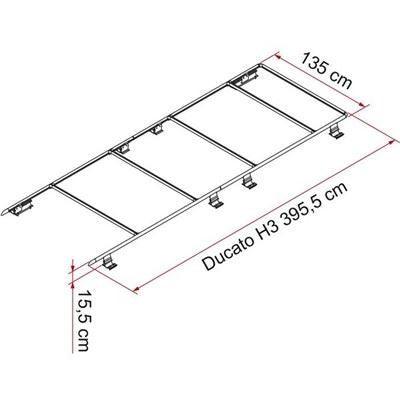 Fiamma Roof Rail for Ducato H3 High Roof L3 L4 Length Motorhome 05808-03 UK Camping And Leisure