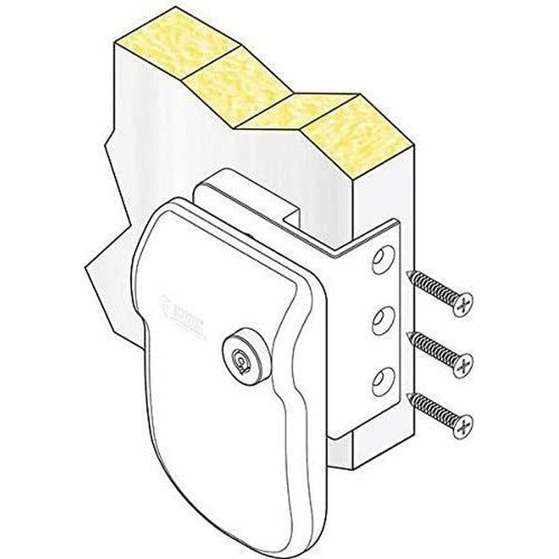 Fiamma Safe Door Frame White Security Lock Caravan Motorhome 08022-01- Fiamma - UK Camping And Leisure