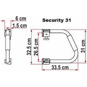 Fiamma Security 31 Door Handle Lockable Secure Caravan Motorhome 03513-01- Fiamma - UK Camping And Leisure