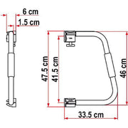 Fiamma Security 46 Door Handle Lockable Caravan Motorhome White 03513A01- Fiamma - UK Camping And Leisure