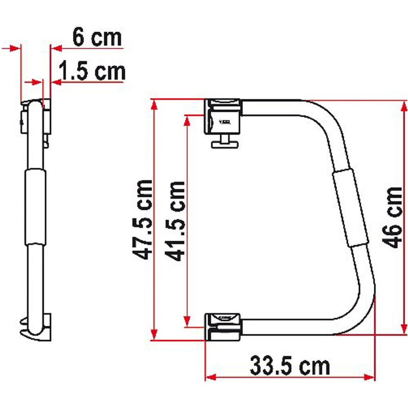 Fiamma Security 46 Door Handle Lockable Caravan Motorhome White 03513A01- Fiamma - UK Camping And Leisure