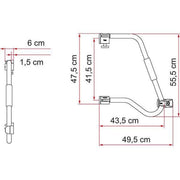 Fiamma Security Handle 46 Pro Door Handle Lock Caravan Motorhome Campervan 03513-04- Fiamma - UK Camping And Leisure