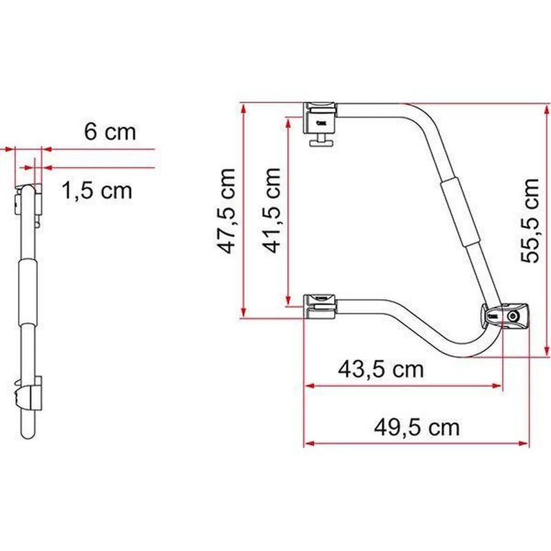 Fiamma Security Handle 46 Pro Door Handle Lock Caravan Motorhome Campervan 03513-04- Fiamma - UK Camping And Leisure