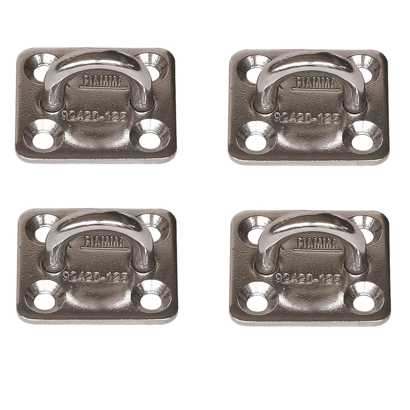 Fiamma Square Plate Kit 4 Pack For Motorhome Garage Securing Hooks Fiamma - UK Camping And Leisure
