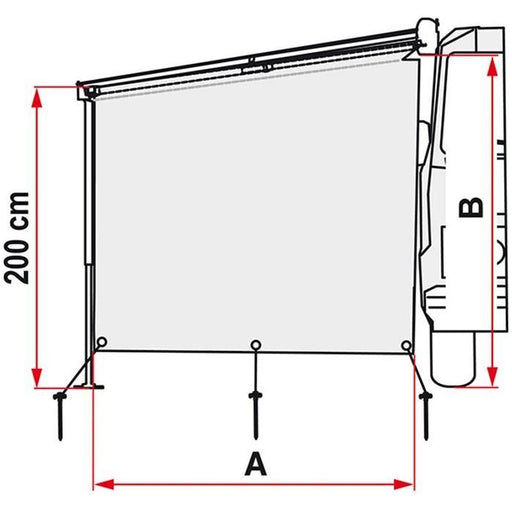 Fiamma Sun View XL 425 Translucent Front Panel F45S F45L F80S F65S F65L Awnings - UK Camping And Leisure