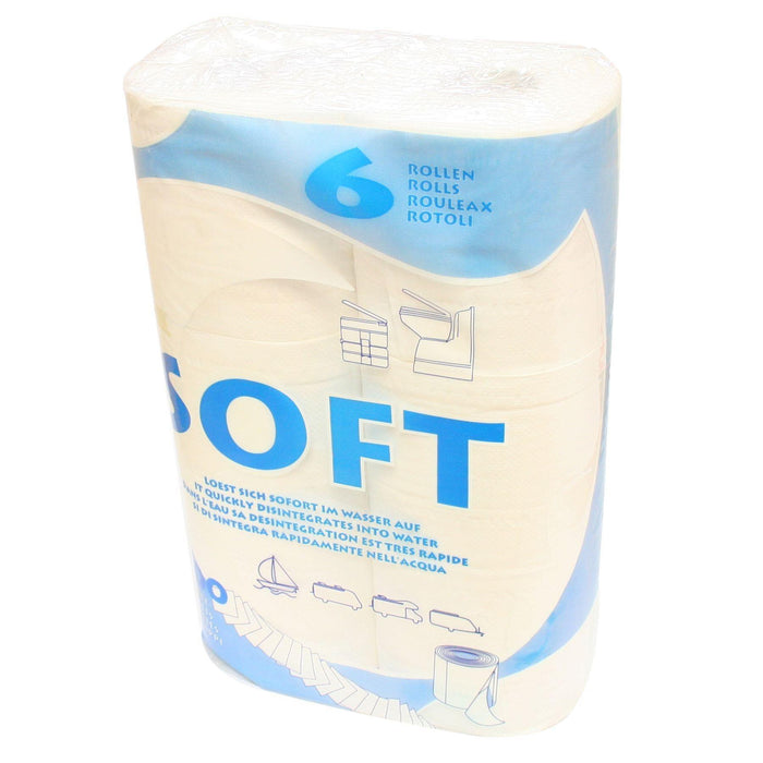 Fiamma Toilet Roll Paper 6 Pack Chemical Loo Tissue Potti Camper Camping Caravan 97312-010 UK Camping And Leisure