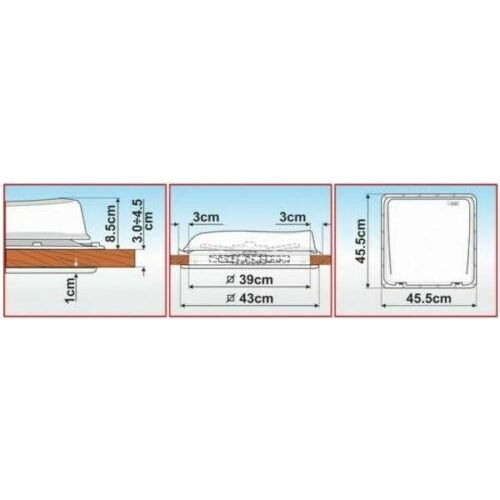 Fiamma Turbo Roof Vent Standard Crystal Motorised Fan 400 x 400 Motorhome Caravan 03624F02D Fiamma - UK Camping And Leisure