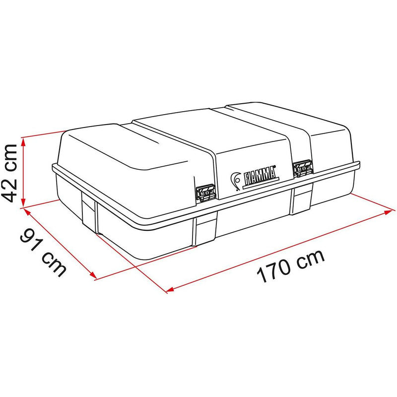 Fiamma Ultra Box 3 Top Mount Storage Box Motorhome Storage Box Fiamma - UK Camping And Leisure