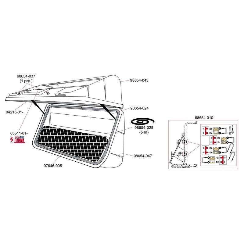 Fiamma Ultra Box 500 Rear Mount Storage Caravan Motorhome Carry Bike 04148-01 Fiamma - UK Camping And Leisure