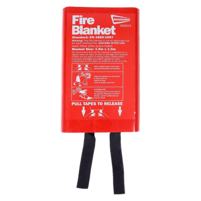 Fire Blanket in Hard Case Streetwize - UK Camping And Leisure