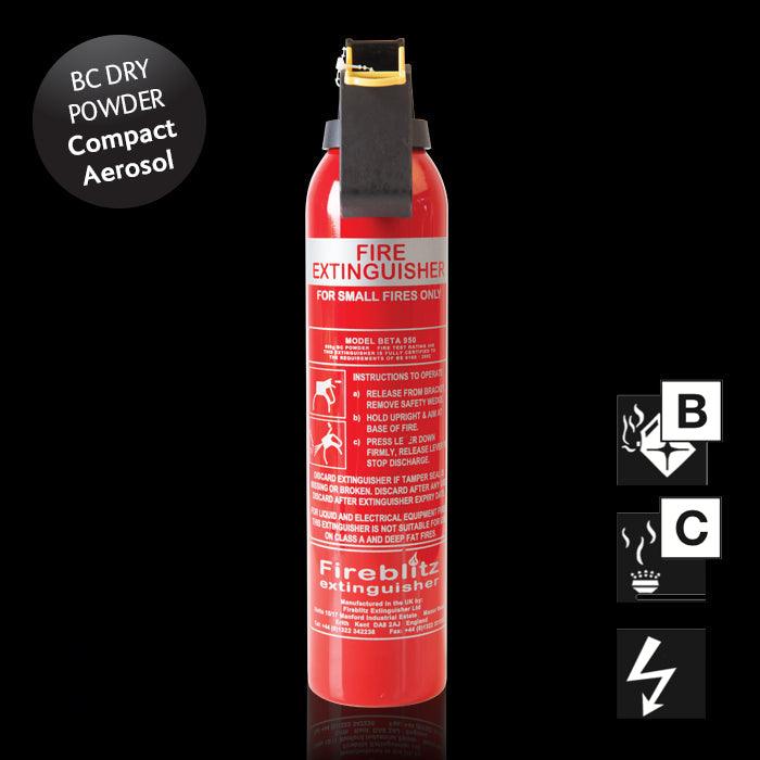 Fireblitz Beta Powder Extinguisher For Cars, Caravans, Workshops 950g - UK Camping And Leisure