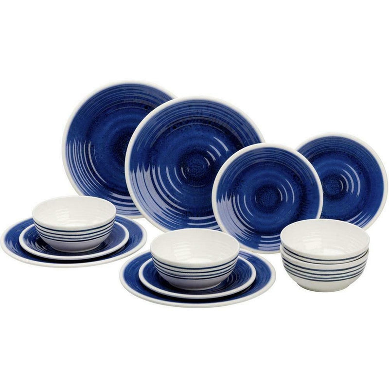 Flamefield Blue Azure Camping Caravan 12 Piece melamine Dinner Picnic camping Set Flamefield - UK Camping And Leisure