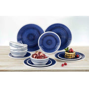 Flamefield Blue Azure Camping Caravan 12 Piece melamine Dinner Picnic camping Set Flamefield - UK Camping And Leisure