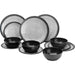 Flamefield Granite 12 Piece Melamine Tableware Dinner Picnic Set Caravan Camping Flamefield - UK Camping And Leisure