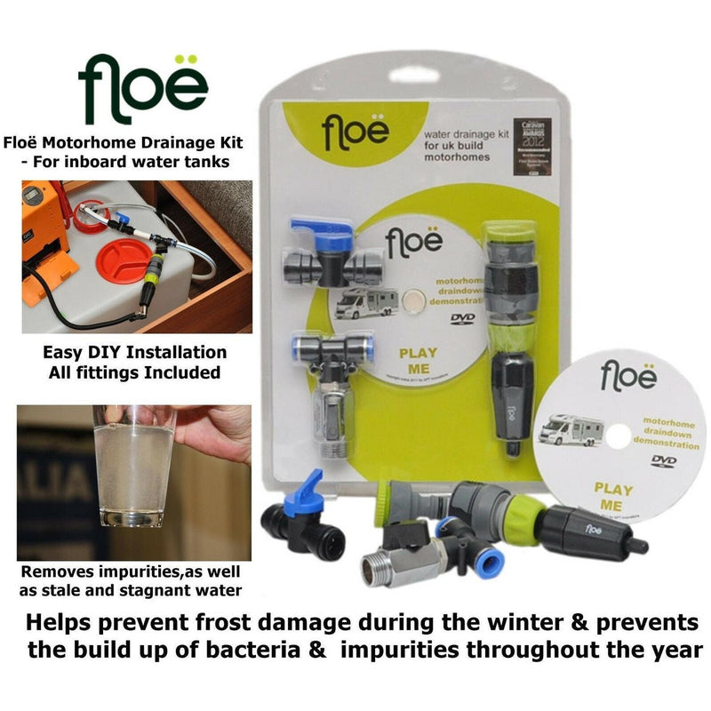 Floe Motorhome Caravan Draindown Kit - For Inboard Water Tanks Floe - UK Camping And Leisure
