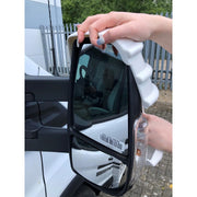 For Ford Transit Mark 8 Mirror Protectors White Pair - Twin Arm Model Only Milenco Milenco - UK Camping And Leisure